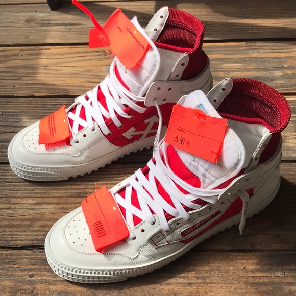 Off-White Other - Off White 3.0 Red/White Hightop Sneakers 43